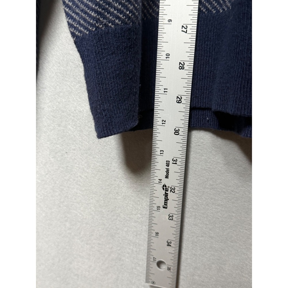 Marc Anthony Mens XXL Slim Fit V-Neck Sweater Navy Blue Cashmere Merino Blend - Picture 5 of 7
